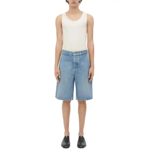 Bottega Veneta Denim Shorts Men's Blue