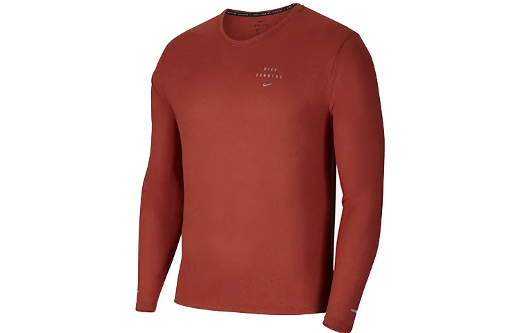 Nike Running T-Shirts Men's Orange Moderate