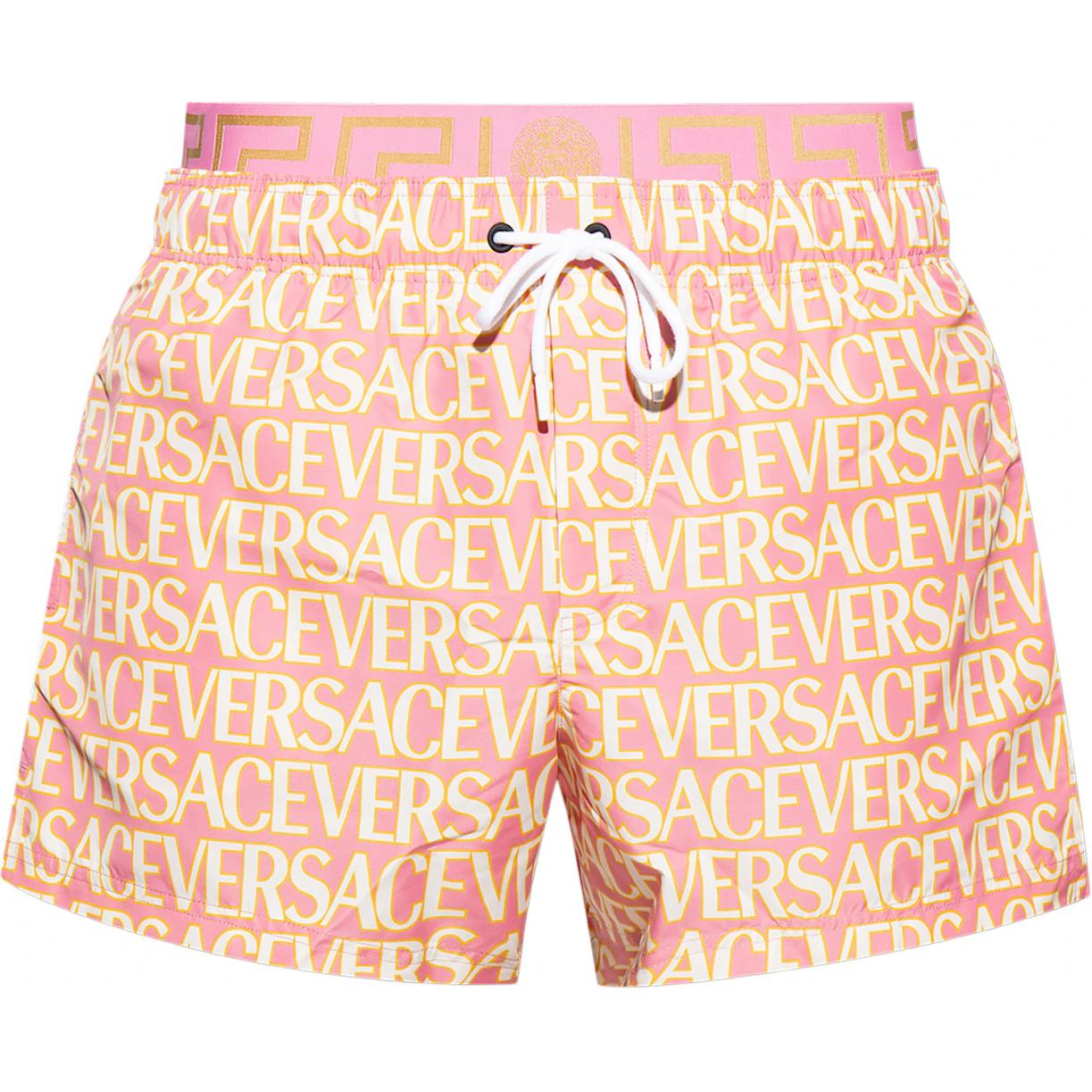 VERSACE Allover Logo Swim Shorts