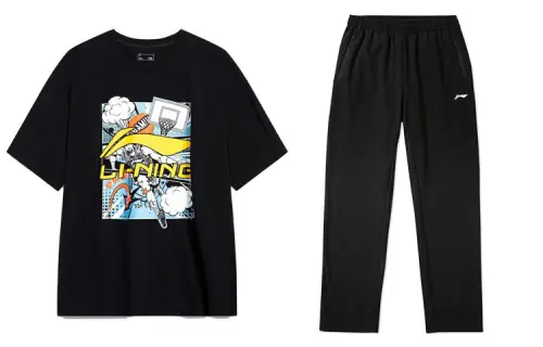 Li Ning Casual Sportswear Men's Crew Neck Moderate
