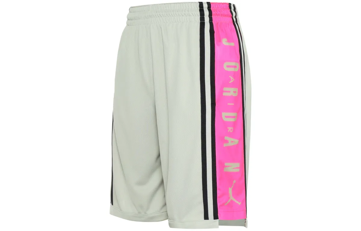 Jordan Basketball Shorts Men's Gray Pink Moderate Straight Fit Pants