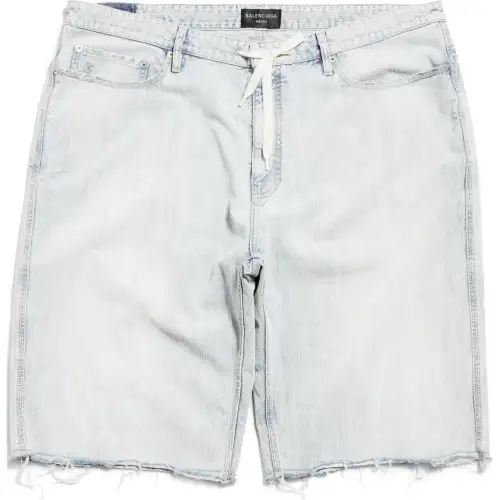 Balenciaga Drawstring Denim Shorts