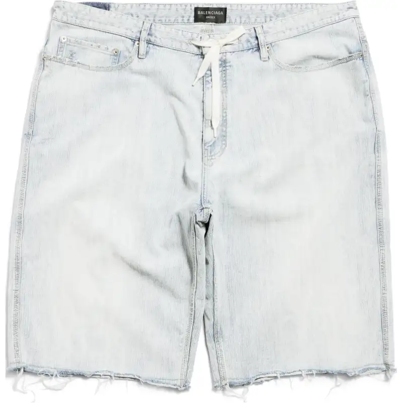 Balenciaga Drawstring Denim Shorts
