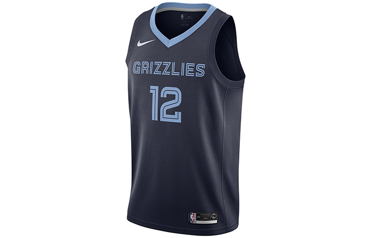 Nike NBA team limited jersey SW fan version Grizzlies Morant No. 12 Men's Dark Blue
