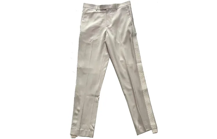 DIOR Casual Pants Men's White Moderate Straight Fit Pants