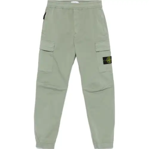 STONE ISLAND Logo Patch Elasticated Waist Pants
