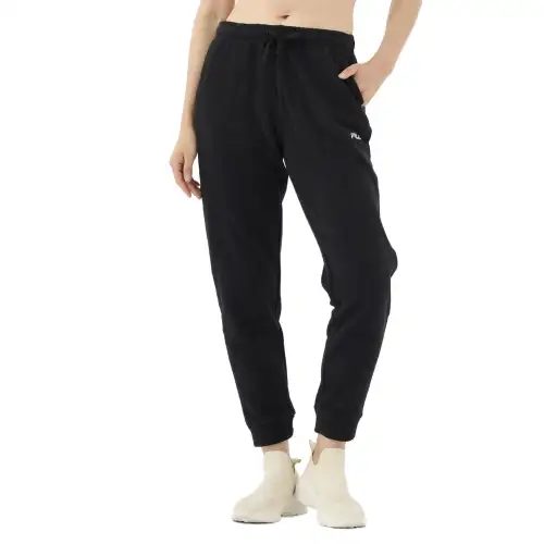 FILA Casual Pants Unisex Black Moderate Straight Fit Pants