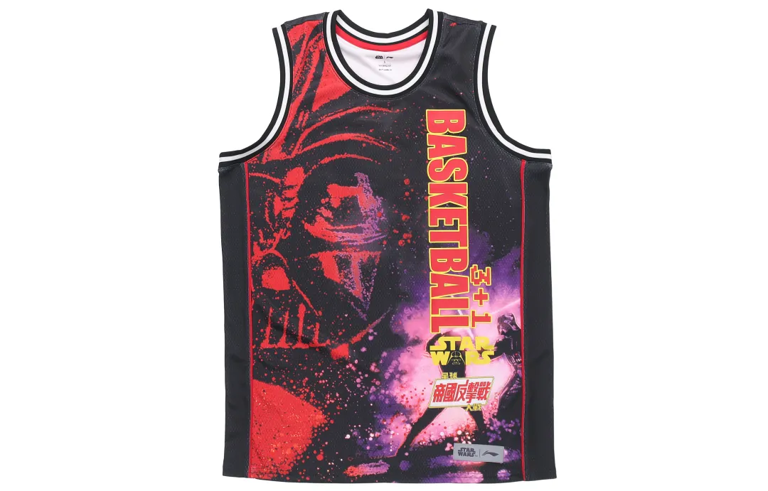 Li Ning Basketball Jersey Men's Black Red