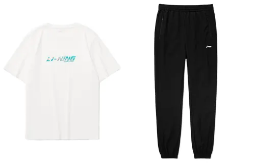 Li Ning Casual Sportswear Men's Crew Neck Moderate