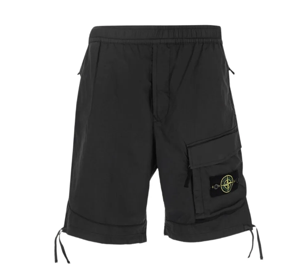 STONE ISLAND Casual Shorts Men's Black Moderate