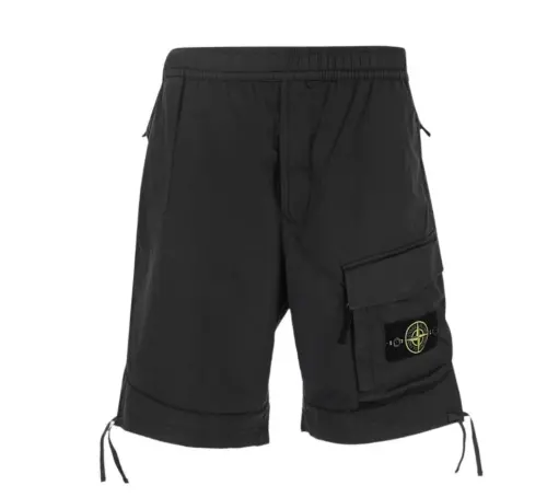 STONE ISLAND Casual Shorts Men's Black Moderate