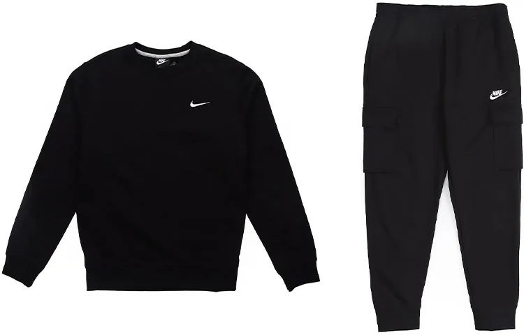 Nike Casual Sportswear Sets Men's Crew Neck Thickened And Fleece-Lined