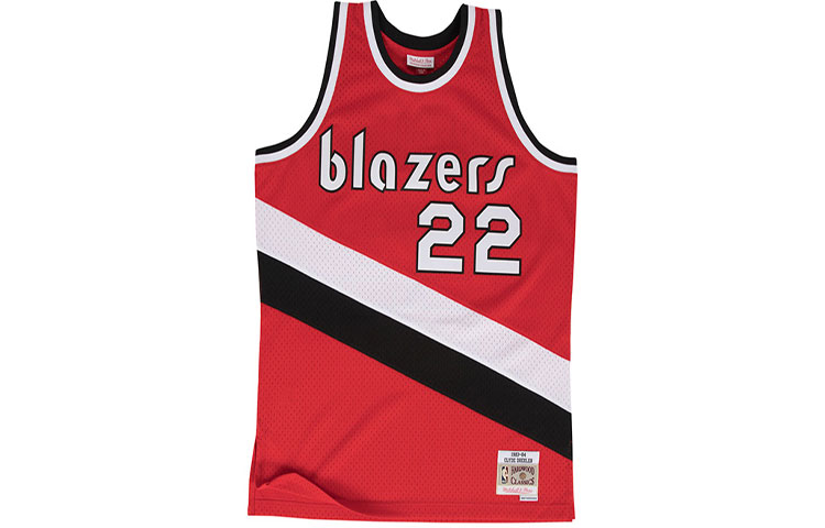 Bape X Mitchell & Ness Blazers Abc Basketball Swingman Jersey