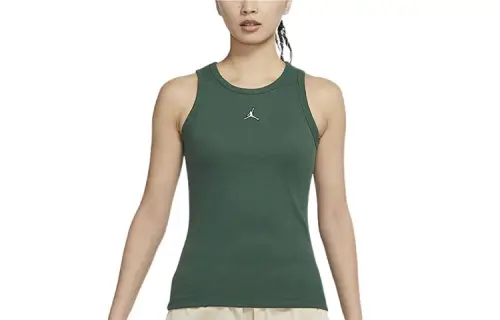 Jordan Tank Tops Women's Green Moderate Straight Fit