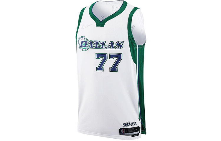 Nike NBA retro basketball vest AU player version Dallas Mavericks Doncic No. 77 Men's white