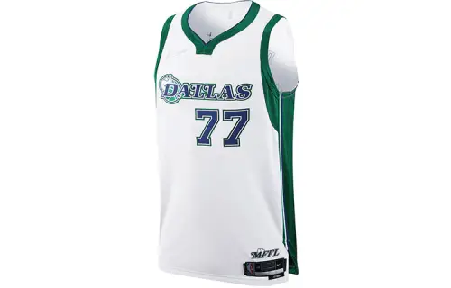 Nike NBA retro basketball vest AU player version Dallas Mavericks Doncic No. 77 Men's white