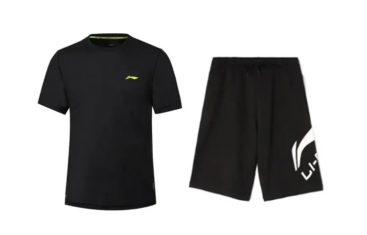 Li Ning Casual Sportswear Men's Black Crew Neck Moderate