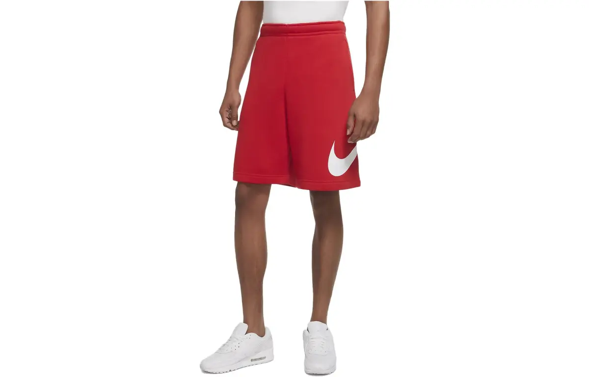 Nike Casual Shorts Men's Red Moderate Straight Fit Pants
