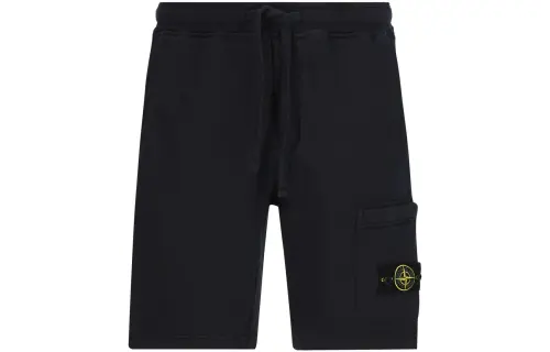 STONE ISLAND Compass-appliqué Cotton Track Shorts