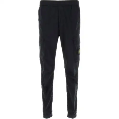 STONE ISLAND Elasticated Waistband Tapered Leg Trousers