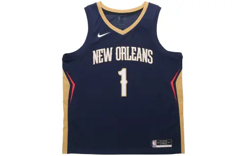 Nike NBA Swingman Jersey SW Fan Edition Basketball Jersey 2020 Season New Orleans Pelicans Williamson No. 1 Men's University Dark Blue