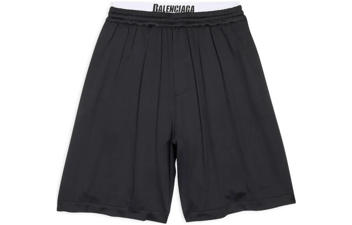 Balenciaga SS23 Beach Shorts Loose Fit Men's Black