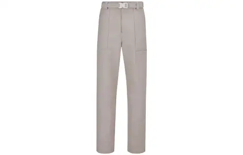 DIOR Casual Pants Men's Gray Moderate Straight Fit Pants