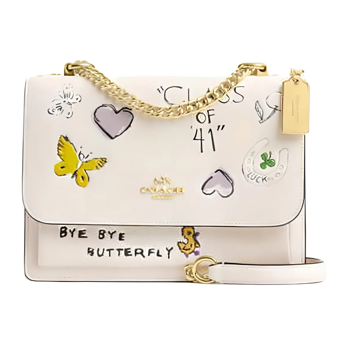 COACH Klare Cow Leather Crossbody Bags Small Women's Chalk White