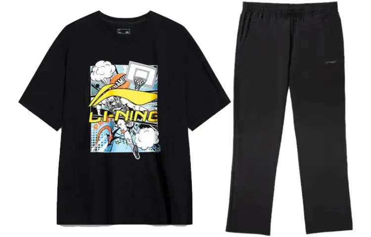 Li Ning Casual Sportswear Men's Crew Neck Moderate