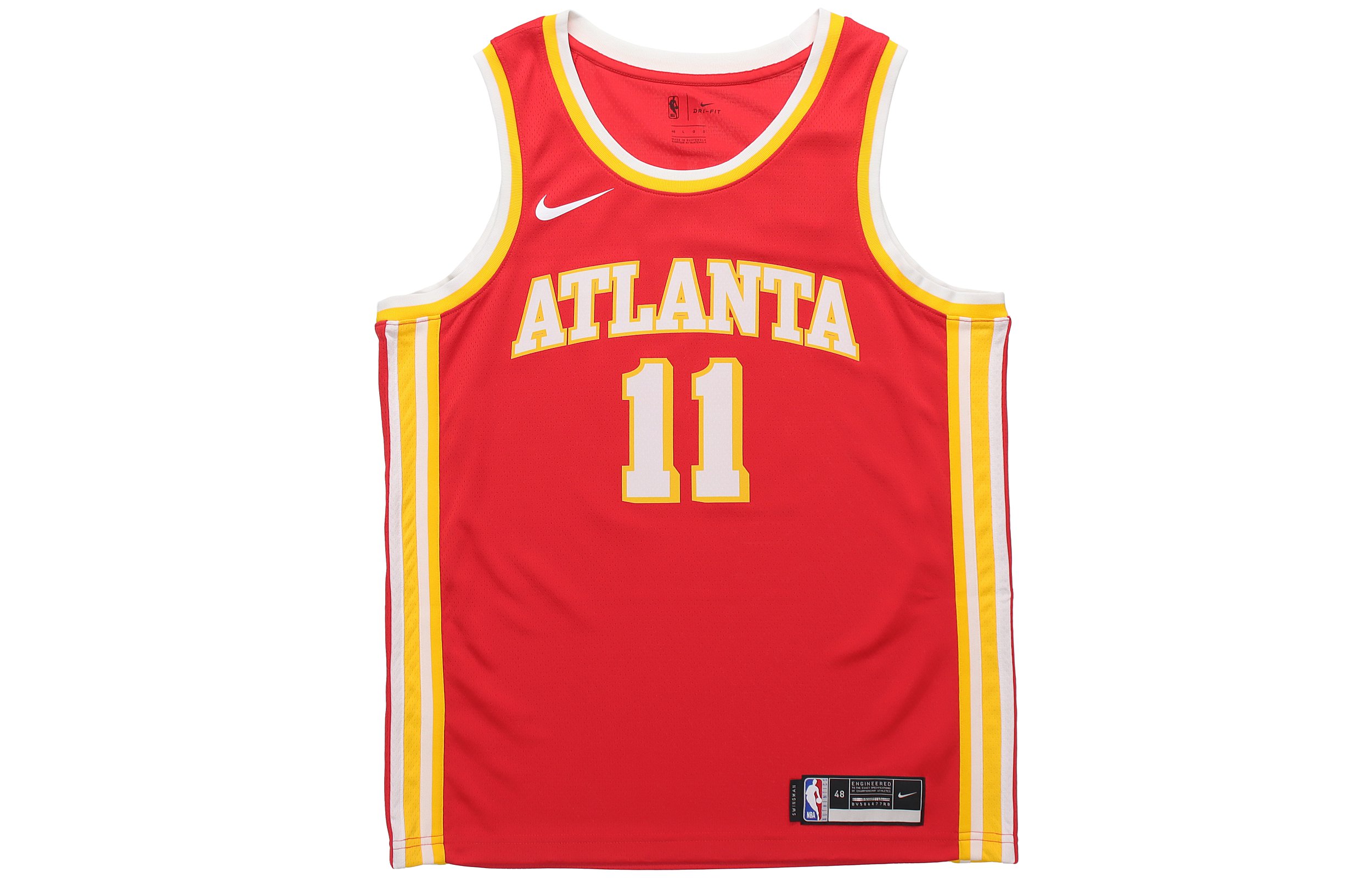 Nike Basketball Jersey SW Fan Edition 20 Season, Atlanta Hawks, Trae Young Size 11 Men’s Red