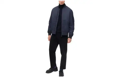 UNIQLO Casual Pants Men's Navy Blue Moderate Straight Fit Pants