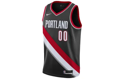Nike NBA 20 season Trail Blazers SW Fan Edition Anthony No. 00 Icon Edition Sporty, dry and comfortable mesh basketball vest men's black