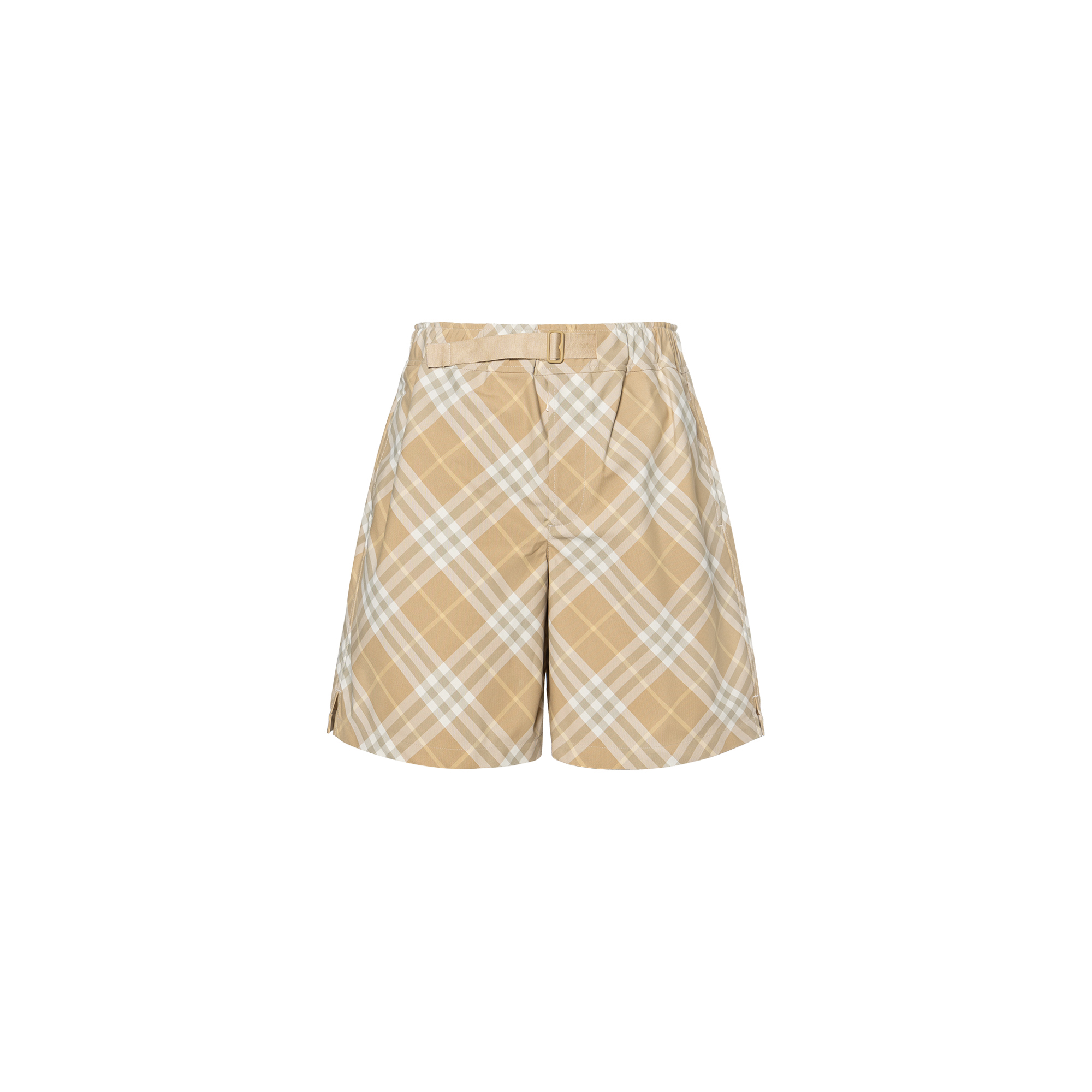 Burberry Checked Belted Waist Shorts