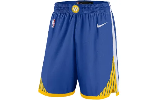 Nike Golden State Warriors SW Fan Edition NBA Icon Edition Swingman Sports Loose Basketball Pants Men's Blue