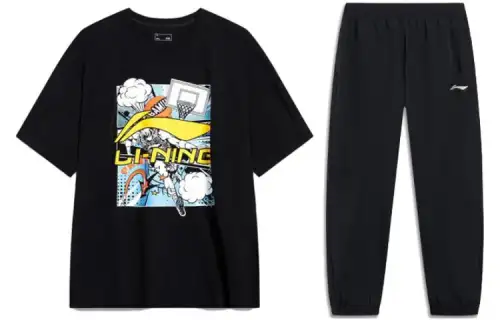 Li Ning Casual Sportswear Men's Crew Neck Moderate