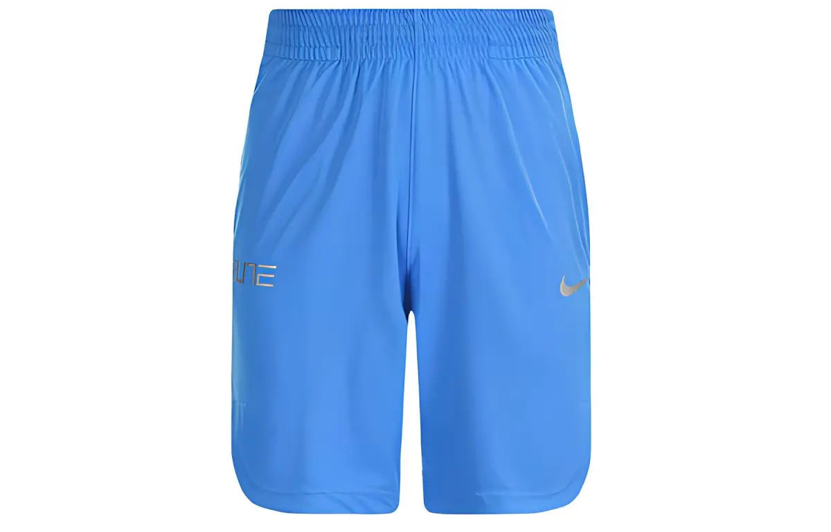 Nike Basketball Shorts Men's Blue Moderate Straight Fit Pants