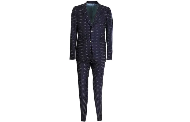 GUCCI Business Suits Men's Set Blue V Neck Moderate