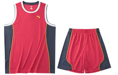 Quick dry basketball red set for leisure, men's style