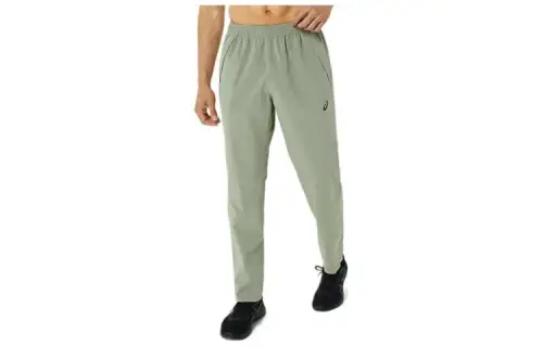 ASICS Casual Pants Men's Green Moderate Straight Fit Pants