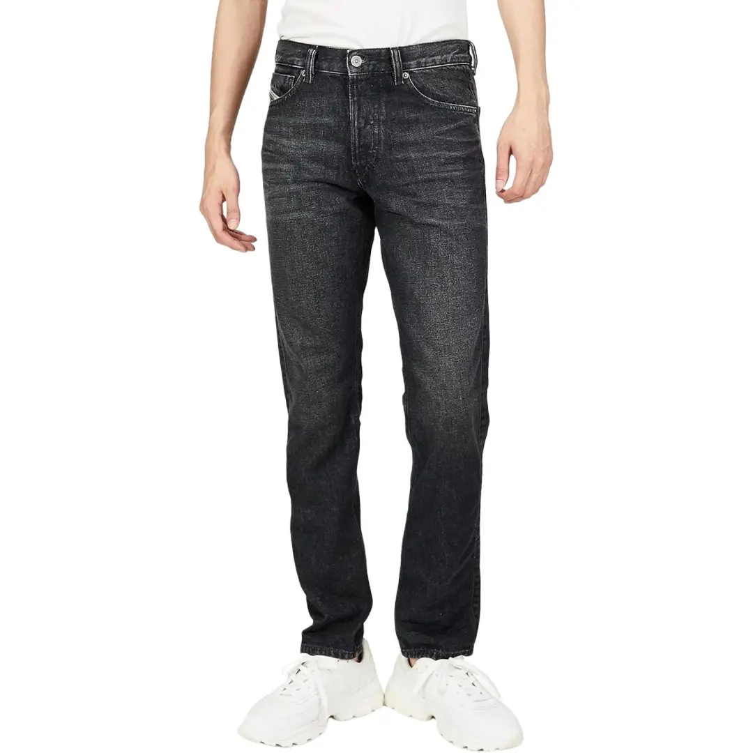 DIESEL Jeans Unisex Black Moderate Straight Fit Pants