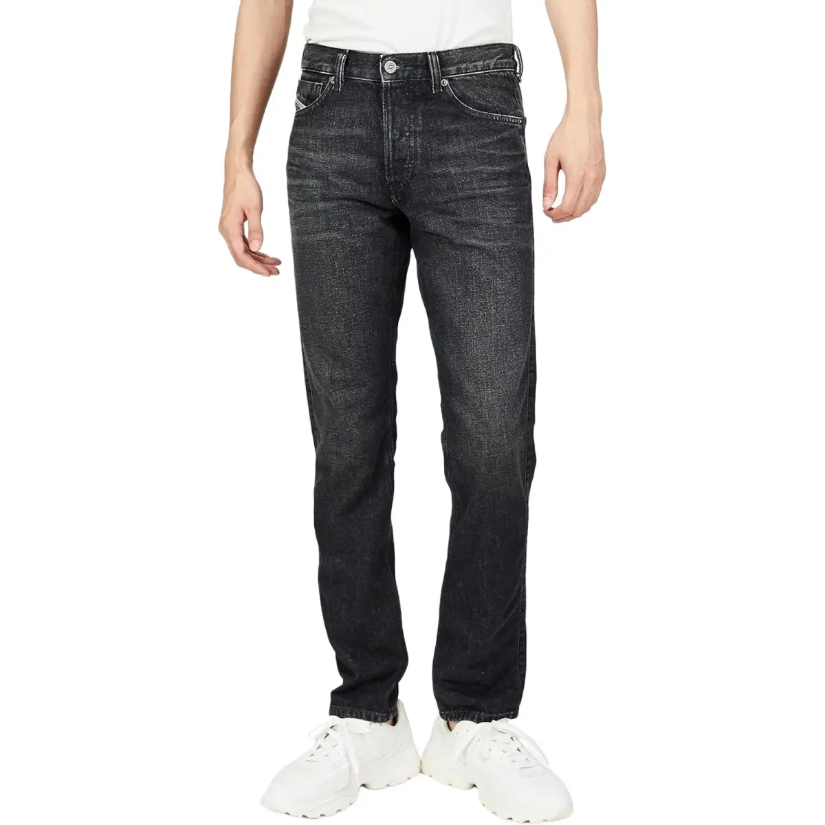 DIESEL Jeans Unisex Black Moderate Straight Fit Pants