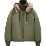 LOEWE SS25 Puffer Jacket Men's Khaki Green