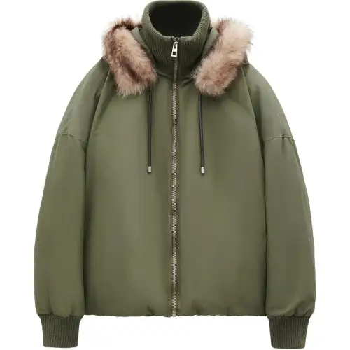 LOEWE SS25 Puffer Jacket Men's Khaki Green