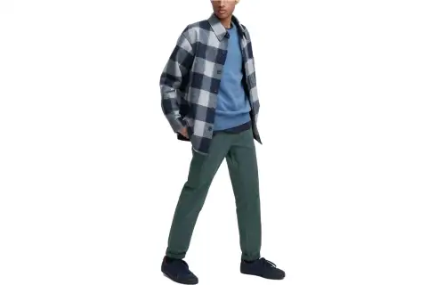 UNIQLO Casual Pants Men's Dark Olive Moderate Straight Fit Pants