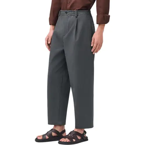 HERMES Casual Pants Men's Concrete Gray