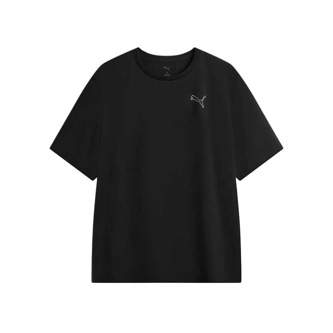 PUMA T Shirts Men's Black Crew Neck Moderate