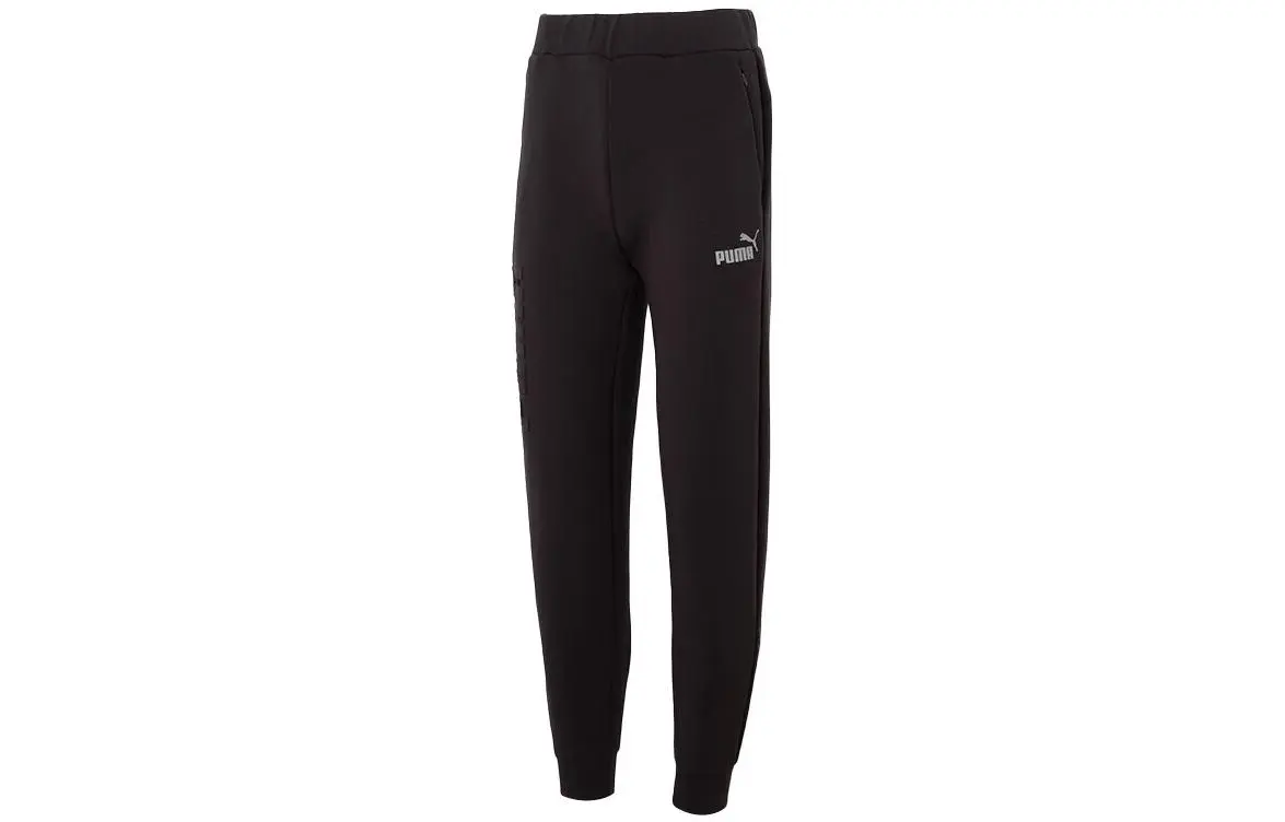 PUMA Casual Pants Men's Black Moderate Cuffed Pants