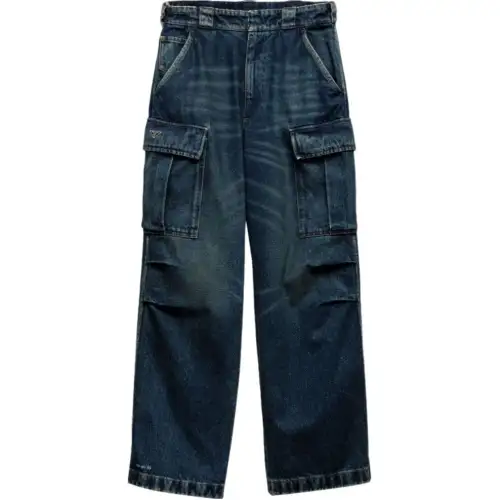PRADA Jeans Men's Blue Moderate Straight Fit Pants