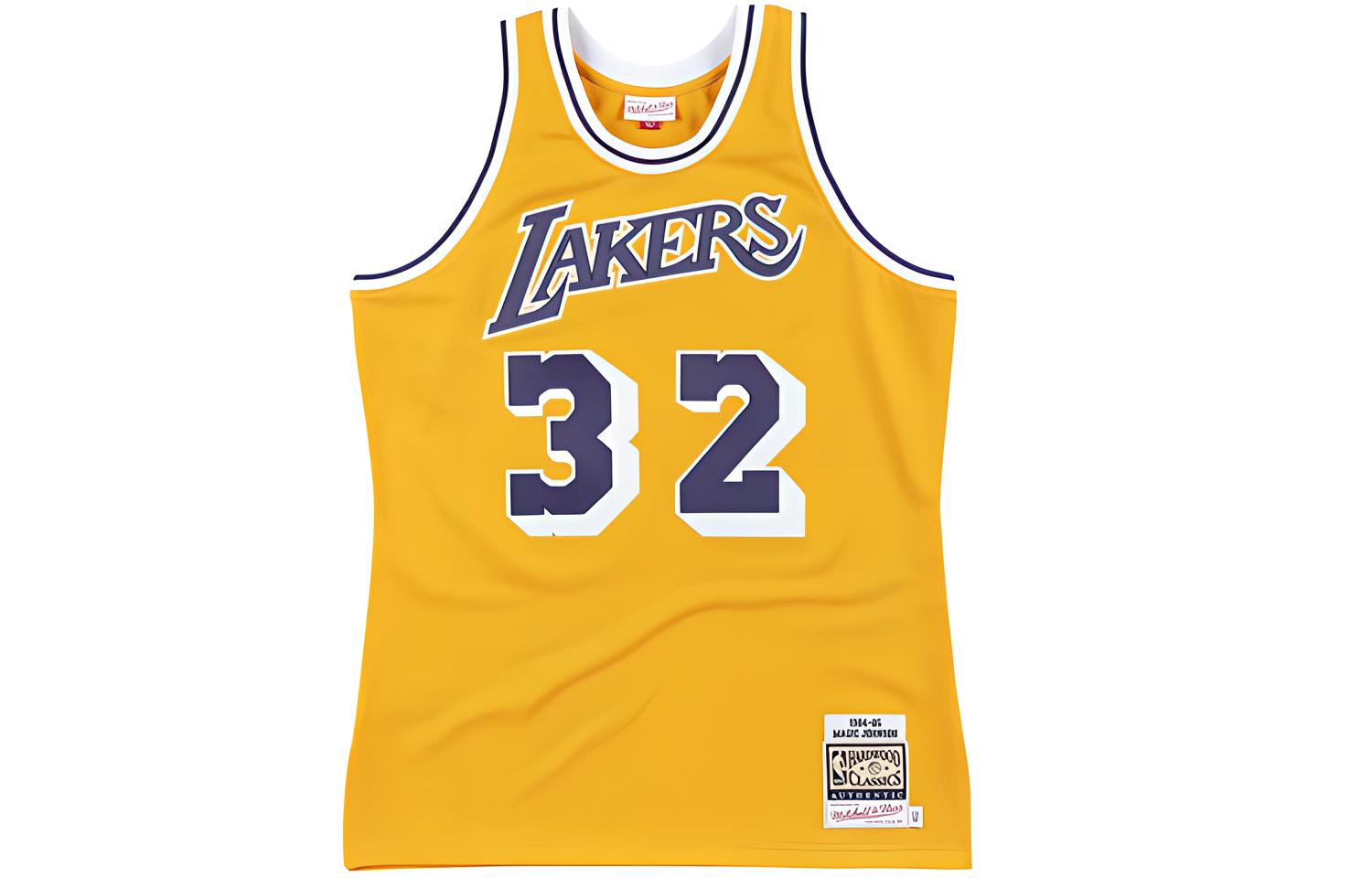 Mitchell Ness "NBA La Lakers 84 Magic Johnson" authentic home jersey
