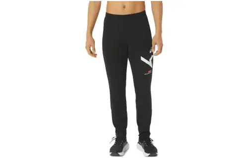 ASICS Casual Pants Men's Black Moderate Straight Fit Pants